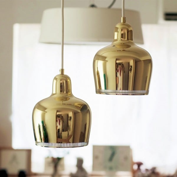 Golden Bell Brass Pendant Light