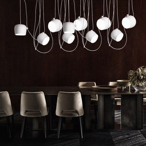 Modern Multi-Head Pendant Light with Adjustable Cables and Dimmable LED