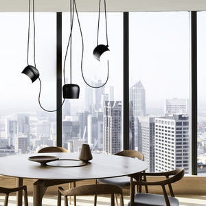 Modern Multi-Head Pendant Light with Adjustable Cables and Dimmable LED
