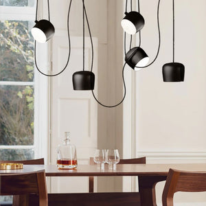 Modern Multi-Head Pendant Light with Adjustable Cables and Dimmable LED