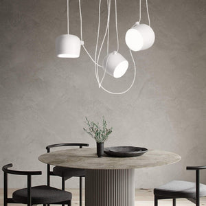 Modern Multi-Head Pendant Light with Adjustable Cables and Dimmable LED