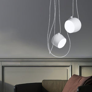 Modern Multi-Head Pendant Light with Adjustable Cables and Dimmable LED