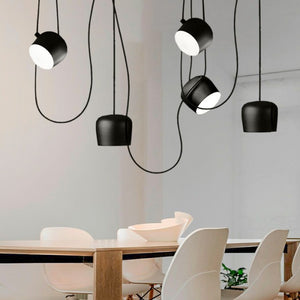 Modern Multi-Head Pendant Light with Adjustable Cables and Dimmable LED