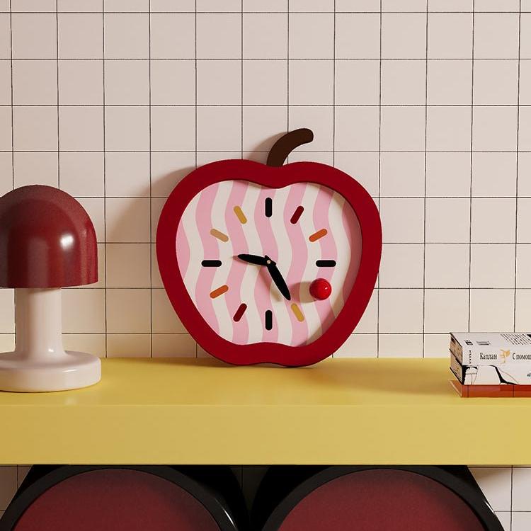 Whimsy Apple Shaped Clock