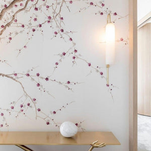 LED Cylinder Wall Light Modern Brass Glass Sconce for Bedroom