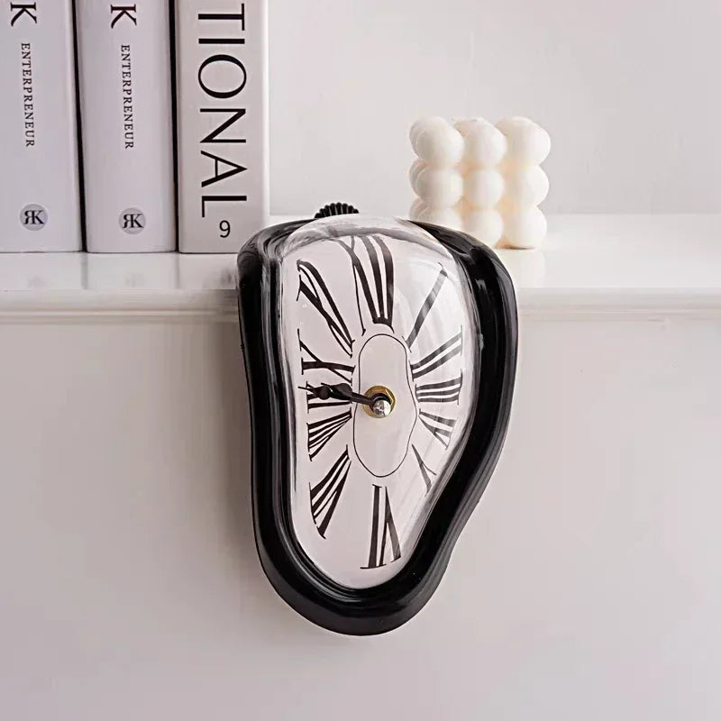 Surreal Melting Wall Clock with Roman Numerals Quartz Movement