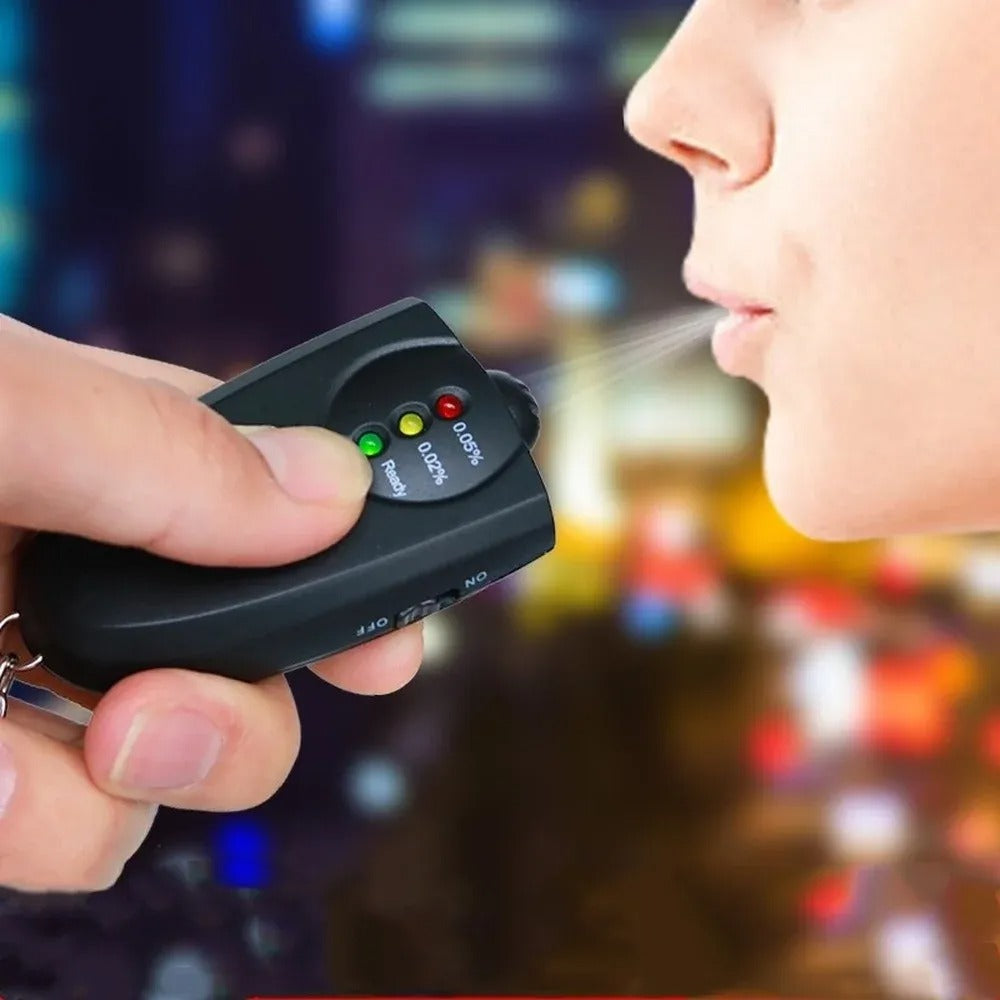 Keychain Portable Breathalyzer Mini Alcohol Tester with LED Signal Display