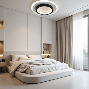 Modern Round Ring Metal Acrylic Ceiling Light