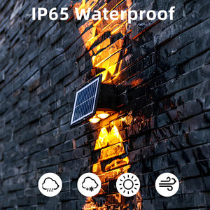 Outdoor Solar LED Wall Light Up and Down Waterproof Garden Lamp