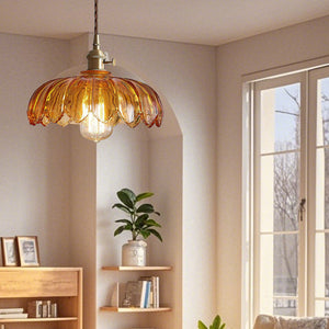 Glarefusion Chic Glass Flower Pendant Lamp