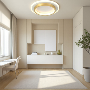 Modern Round Ring Metal Acrylic Ceiling Light