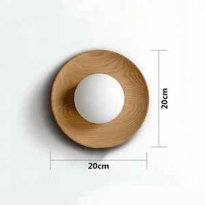 Natural Simple Wood Wall Light