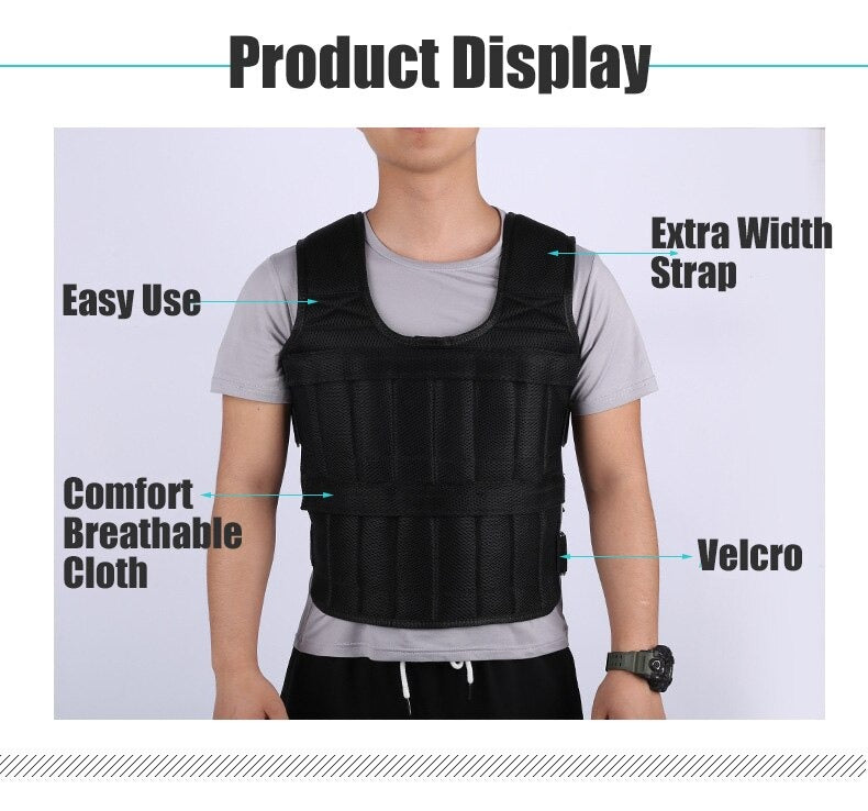 Workout Adjustable Weighted Vest, Invisible Breathable Fitness Weight Vest