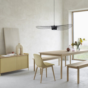 Vintage-Inspired Straw Hat Pendant Light