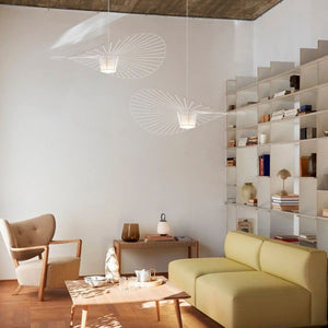 Vintage-Inspired Straw Hat Pendant Light