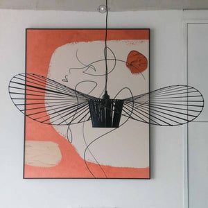 Vintage-Inspired Straw Hat Pendant Light