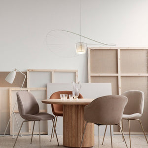 Vintage-Inspired Straw Hat Pendant Light