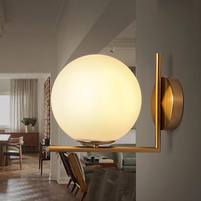 Modern Globe Wall Light for Living Room or Bedroom