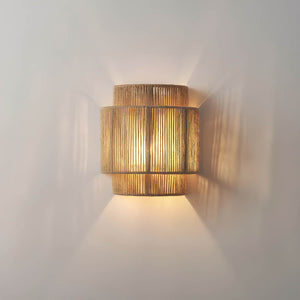 Modern Wall Light with Woven Hemp Rope Design