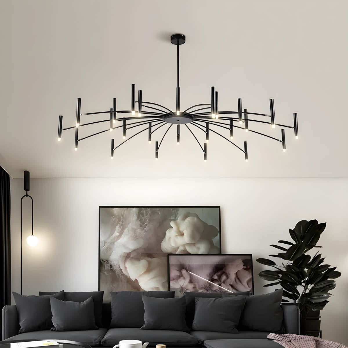 Modern LED Multi-Arm Ceiling Light in Nordic Minimalist Design