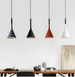 Nordic Black Pendant Light in Minimalist Cone Design