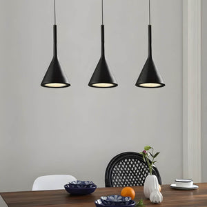 Nordic Black Pendant Light in Minimalist Cone Design