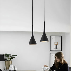 Nordic Black Pendant Light in Minimalist Cone Design