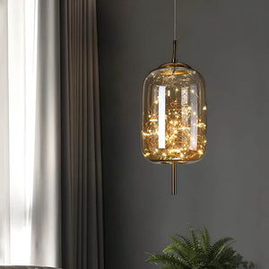 Modern Glass LED Pendant Light with Artistic Bubble Design