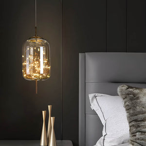 Modern Glass LED Pendant Light with Artistic Bubble Design