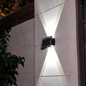 Outdoor Solar LED Wall Light Up and Down Waterproof Garden Lamp