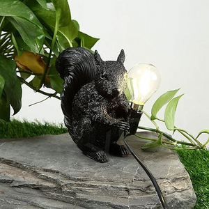 Cute Squirrel Resin Table Lamp