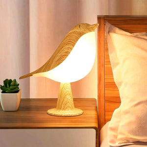 Glarefusion Chic Wooden Bird Table Lamp