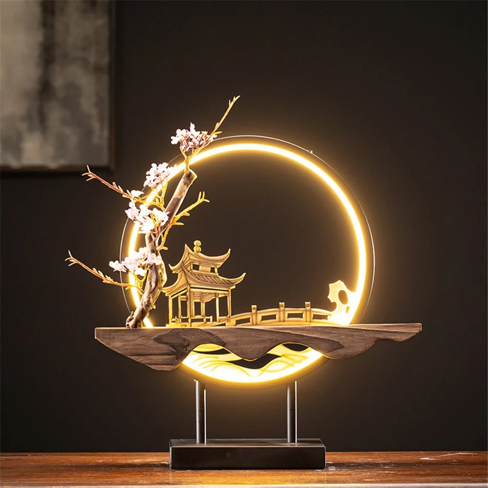 Elegant Backflow Incense Burner with LED Light