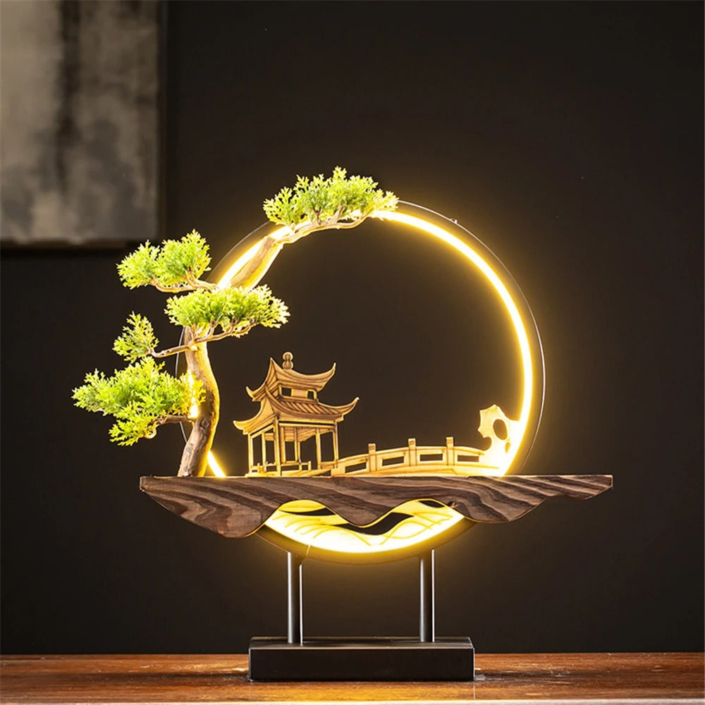 Elegant Backflow Incense Burner with LED Light