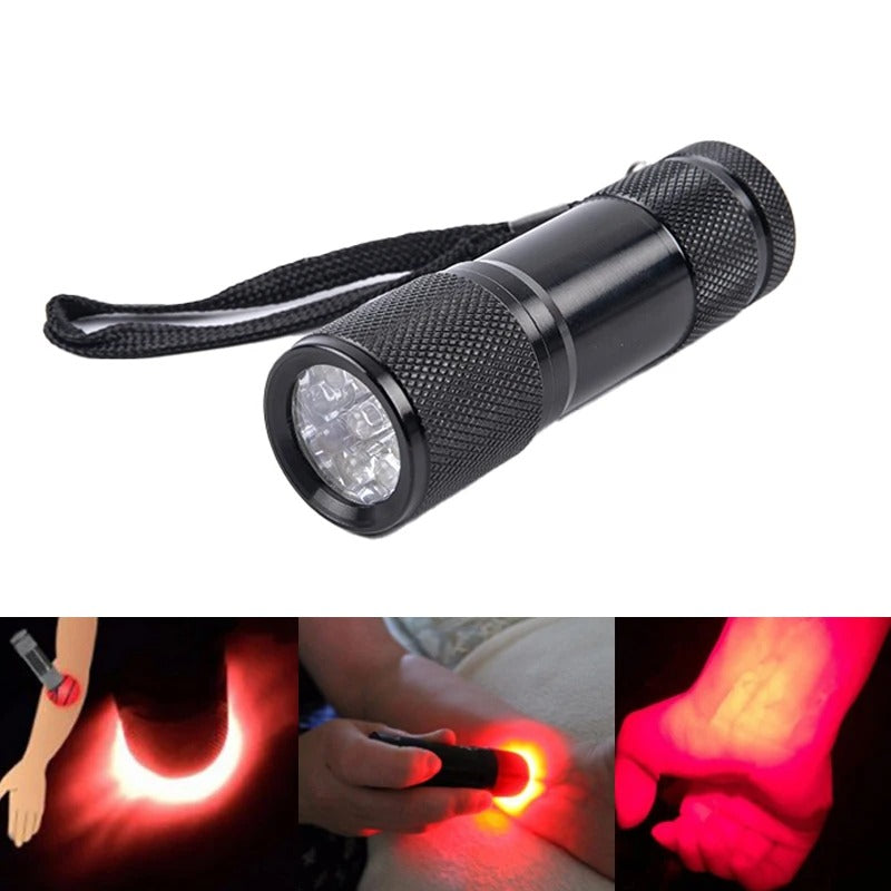 Red LED Vein Finder Flashlight with 625nm Red Light