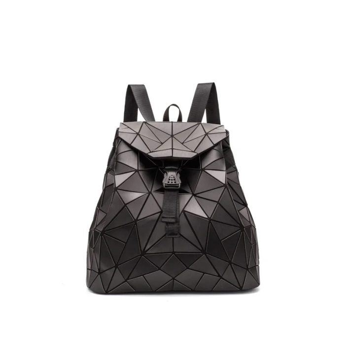 Holographic Geometric Matte Backpack