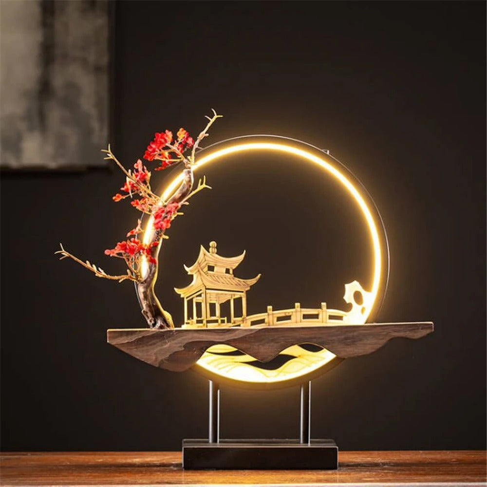 Elegant Backflow Incense Burner with LED Light