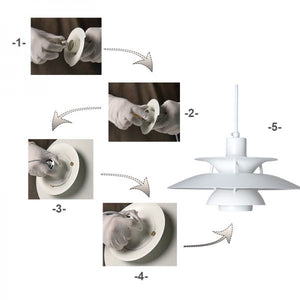 Colorful Danish Umbrella Pendant Light