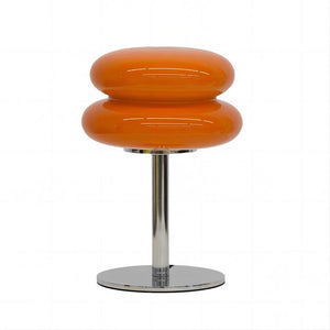 Striped Glass Mushroom Table Lamp Modern LED Light