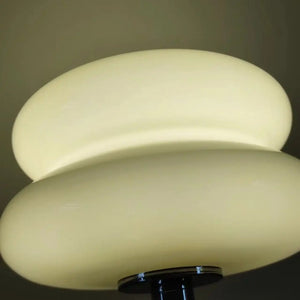 Striped Glass Mushroom Table Lamp Modern LED Light