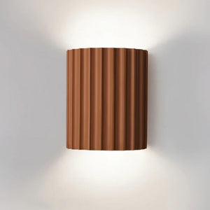 Modern Fluted Wall Light in Colourful Ribbed Resin Design