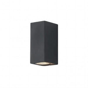 Modern Black Cube Wall Light with Up and Down LED Glow