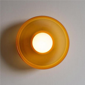 Morandi Glass Disc Orb Wall Light for Modern Interiors