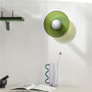 Morandi Glass Disc Orb Wall Light for Modern Interiors