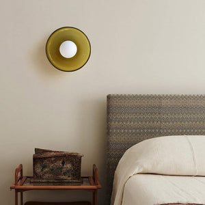 Morandi Glass Disc Orb Wall Light for Modern Interiors