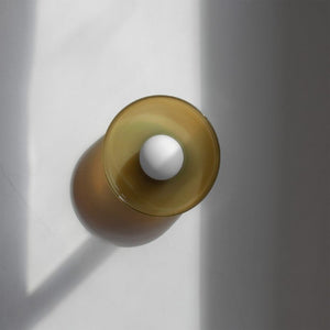 Morandi Glass Disc Orb Wall Light for Modern Interiors