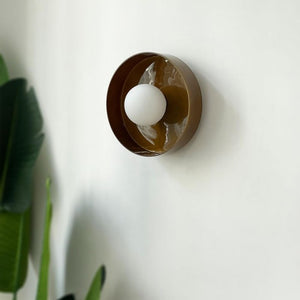 Morandi Glass Disc Orb Wall Light for Modern Interiors