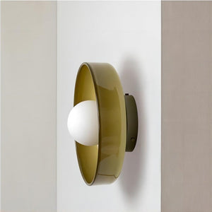 Morandi Glass Disc Orb Wall Light for Modern Interiors