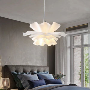 Nordic White Flower Pendant Light Modern Ceiling Fixture