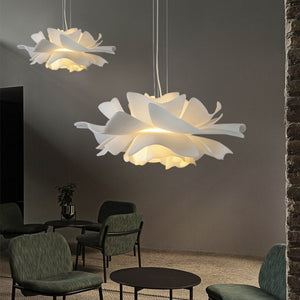 Nordic White Flower Pendant Light Modern Ceiling Fixture